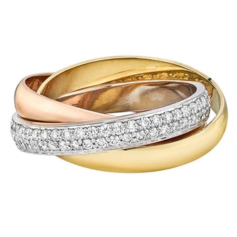 cartier trinity ring with diamonds price
